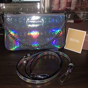 Michael Kors Medium Zip Metallic Pouchette